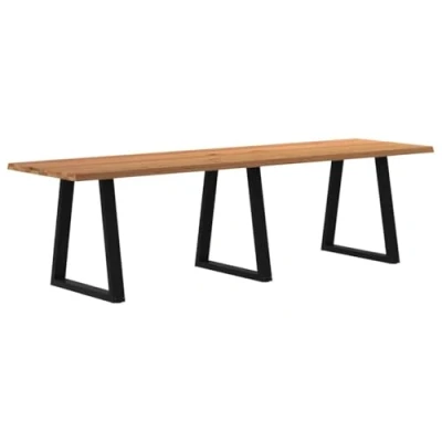 Afbeelding van vidaXL Eettafel met natuurlijke rand 280x80x74 cm massief eikenhout
