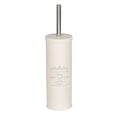 Afbeelding van WENKO Home Toiletborstelhouder van staal, 9 x 37,5 cm, crème