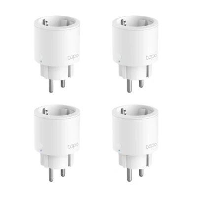 Afbeelding van Tapo Nano stopcontact, wifi, verbruiksbewaking, 16 A, type F, compatibel met Alexa en Google Home, bediening van radiator, verwarming, energiebesparend, spraakbediening, P115 (4 stuks)