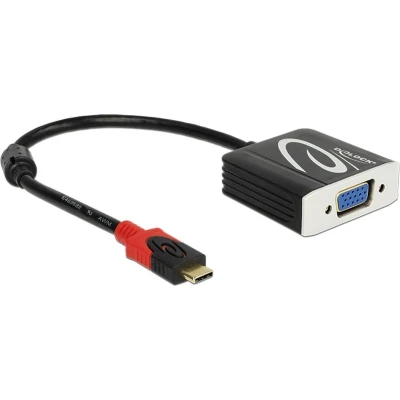 Afbeelding van Premium USB C naar VGA adapter met DP Alt Mode (1920 x 1200) / zwart 0,20 meter