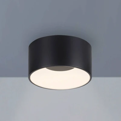 Afbeelding van JUST LIGHT. Plafondlamp Tanika zwart, Ø16cm, dimbaar