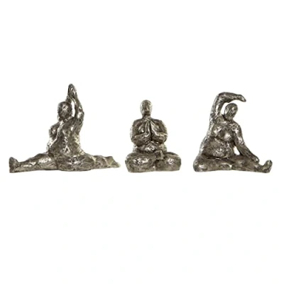 Afbeelding van Decoratieve figuren DKD Home Decor Gouden Hars Yoga Modern (11 x 22,5 17 cm) (3 Stuks)