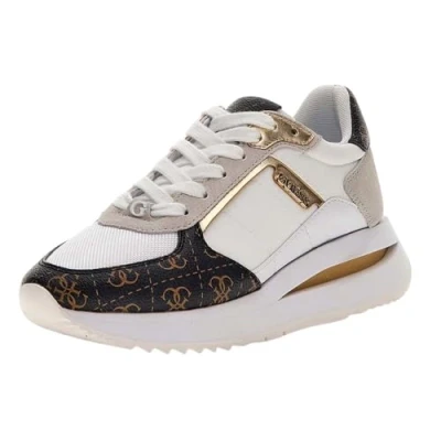Afbeelding van Guess ENERGY3 Sneakers laag, Dames, Maat: 40, White/brown Leer/ synthetisch