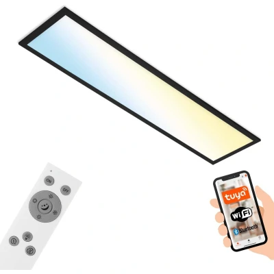 Afbeelding van Briloner Leuchten PIATTO S LED paneel 7385 015 28W 3000 lm CCT regeling nachtlichtfunctie, timerfunctie, geheugenfunctie dimbaar via afstandsbediening met Amazon Echo en Google Home bruikbaar IP20 20.000 uur 100 x 25