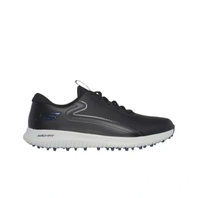 Afbeelding van Skechers Max 2 Arch Fit Golfschoenen voor heren, waterdicht, zonder noppen, zwart en grijs.
