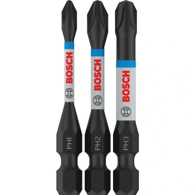 Afbeelding van Bosch Accessories 2608522491 Kruis bit 3 delig Kruiskop Phillips