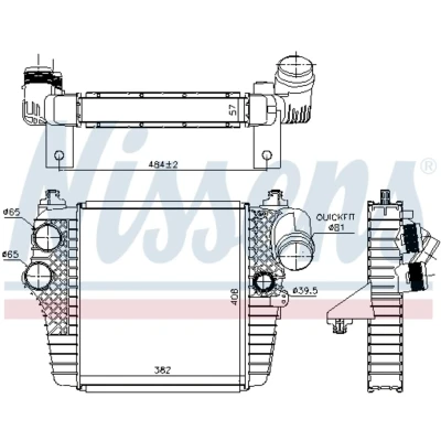 Afbeelding van Nissens Interkoeler 961204