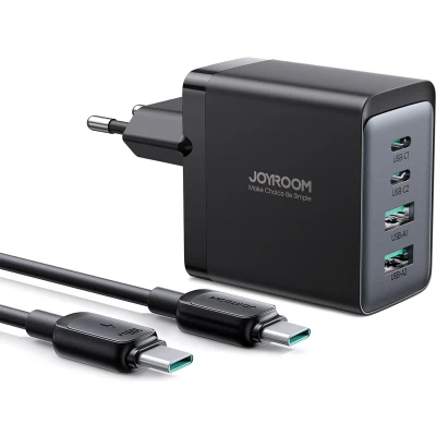 Afbeelding van Joyroom Oplader USB C en A Snellader 67W Zwart