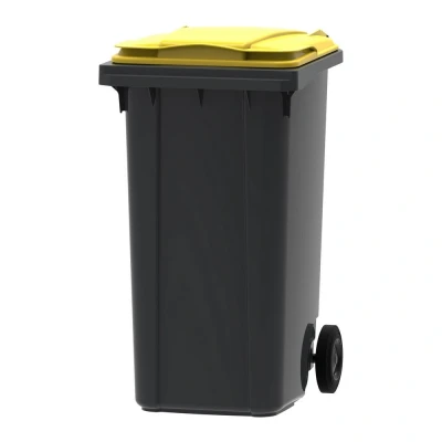 Afbeelding van Mini container 240 liter grijs/geel