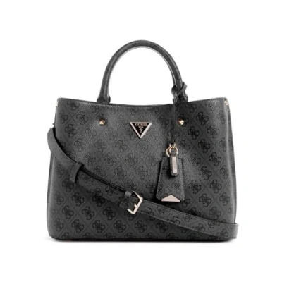 Afbeelding van Guess Meridian Girlfriend Satchel Handtas, Dames, Maat: One Size, Coal logo