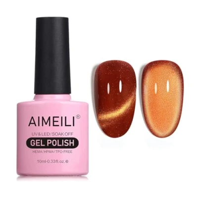 Afbeelding van AIMEILI 10 ml nagellak, magnetisch, gel, Cat&#039;s Eye UV, LED, manicure, pedicure, eenvoudig aan te brengen, 729