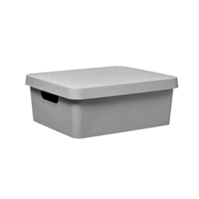 Afbeelding van Five® Mat grijze bakjes Met deksel 173625A Stapelbaar &amp;