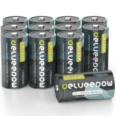 Afbeelding van Delyeepow 12 stuks CR123A 3,0 V 1700 mAh lithiumbatterijen Niet oplaadbaar Voor alarmsystemen, camera&#039;s