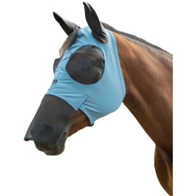 Afbeelding van HKM Vliegenmasker Elastic Met Neusnetje Rook Blauw