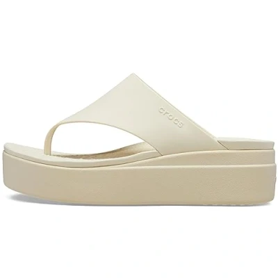 Afbeelding van Crocs Brooklyn Teensandalen, Dames, Maat: 42.5, Bone Kunststof