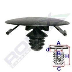 Afbeelding van ROMIX C60566 Clip RENAULT: TRAFIC 2 Kasten, MEGANE