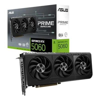 Afbeelding van ASUS PRIME NVIDIA GeForce RTX 5060 Videokaart 8GB GDDR7 PCIe 5.0 1x HDMI 2.1b 3x DisplayPort 2.1a