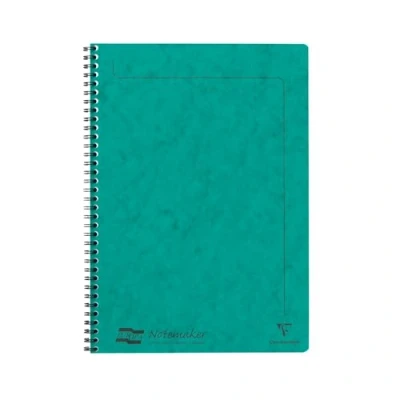 Afbeelding van Clairefontaine 4863Z notitieboek, spiraalbinding, Europa, groen, A4, 21 x 29,7 cm, 120 gelinieerde afneembare pagina&#039;s, wit papier, 90 g, glanzende kaartomslag