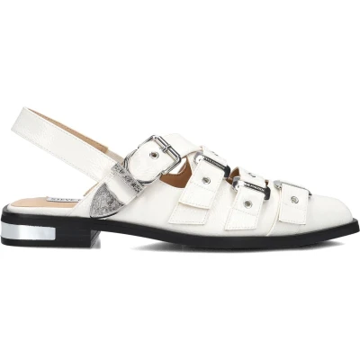 Afbeelding van Steve Madden GARI Slingback ballerina ́s, Dames, Maat: 41, White crinkle Hoogwaardig imitatieleer