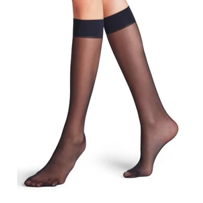 Afbeelding van Falke MATT Deluxe 20 Denier Transparent Kniekousen, Dames, Maat: 39 42, Marine