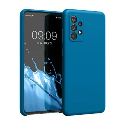 Afbeelding van kwmobile telefoonhoesje geschikt voor Samsung Galaxy A52 / 5G A52s Hoesje met siliconen coating Smartphone case in rifblauw