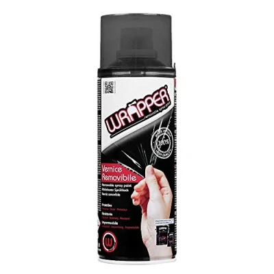 Afbeelding van 4R Quattroerre.it Wrapper spray, verwijderbare verf, ondoorzichtig, voor koplampen, rookzwart