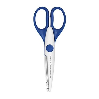 Afbeelding van Wedo 771904 Creatieve schaar (met afgeschuinde snede 16 cm) blauwe handgrepen