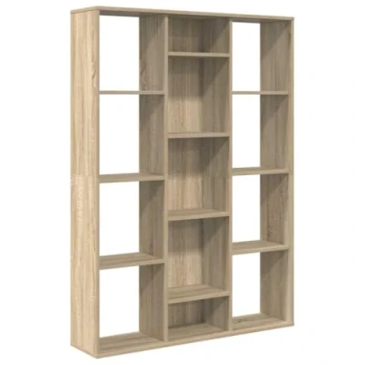 Afbeelding van Kamerscherm/boekenkast 100x24x140 cm bewerkt hout eikenkleurig