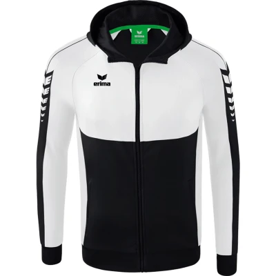 Afbeelding van Erima Six Wings trainingsjack met capuchon dames zwart/wit