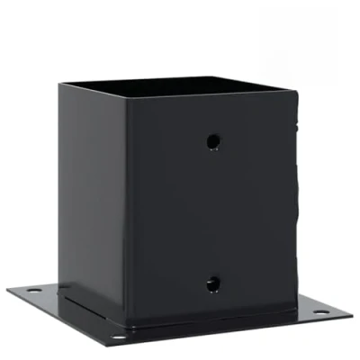 Afbeelding van vidaXL Spokkels vierkant 4 st 101x101 mm gepoedercoat staal antraciet