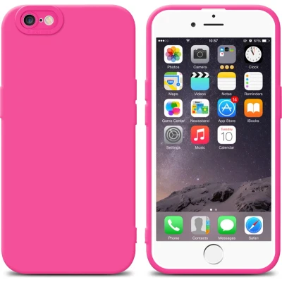 Afbeelding van Cadorabo Hoesje geschikt voor Apple iPhone 6 / 6S in Fluid HOTPINK Beschermhoes gemaakt van flexibel TPU silicone Cover Case