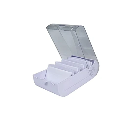 Afbeelding van Exacompta Ref. 5346423D 1 Learning Box BUNNYBOX A7 afmetingen 25 x 13,2 8,5 cm kleur paars/kristal capaciteit tot 900 kaarten in formaat