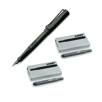 Afbeelding van Lamy Safari Umbra vulpen 1203065 kunststof M (+ 10 zwarte patronen)