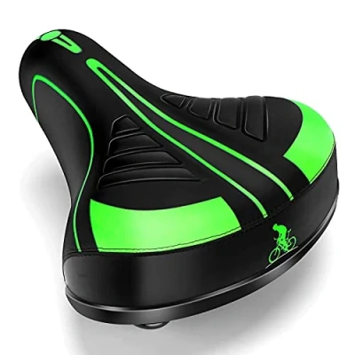 Afbeelding van Breed fietszadel universeel extra comfortabel Oversized zacht dik Pad Dubbele schokabsorptie voor vrouwen en mannen