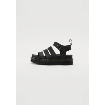 Afbeelding van Dr. Martens Blaire Sandalen met plateauzool, Dames, Maat: 36, Black athena Leer