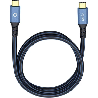 Afbeelding van Oehlbach USB Plus CC 3.2 Gen 1 (USB 3.0) [1x C stekker 1x stekker] 3.00 m Blauw Vergulde steekcontacten