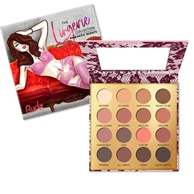 Afbeelding van Rude Cosmetics Lingerie Collection 16 Matte Eyeshadow Palette Romantic Night 15 g