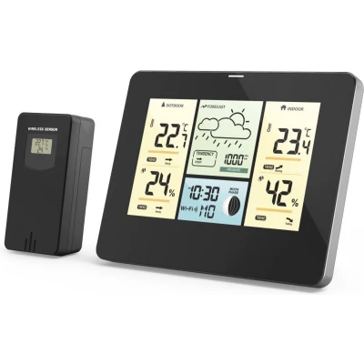Afbeelding van Hama Wifi weerstation met app, buitensensor, thermometer/hygrometer/barometer