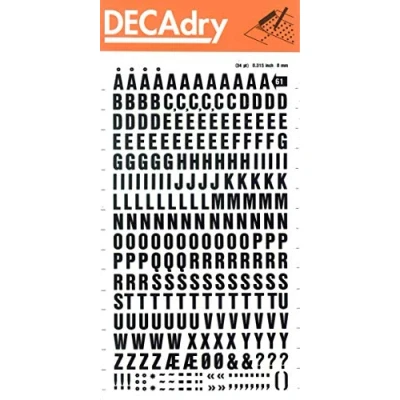 Afbeelding van Apli Zwarte hoofdletters 8 mm 263 tekens