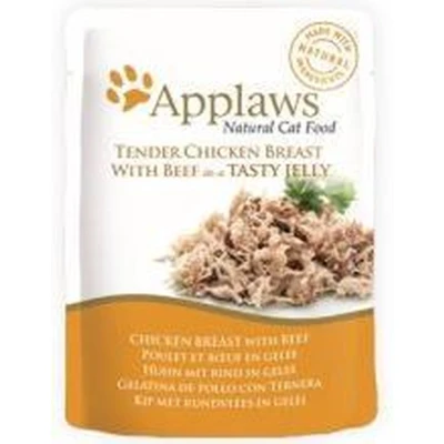 Afbeelding van Applaws Cat Chicken Breast &amp; Beef in Jelly 16 x 70 g