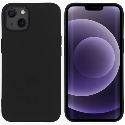 Afbeelding van iPhone 13 hoesje Siliconen iMoshion Design Zwart / Sarcasm