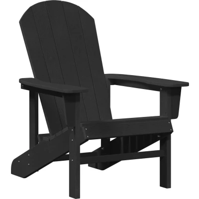 Afbeelding van vidaXL Adirondack Ligbed Zwart 74x82x91 cm HDPE