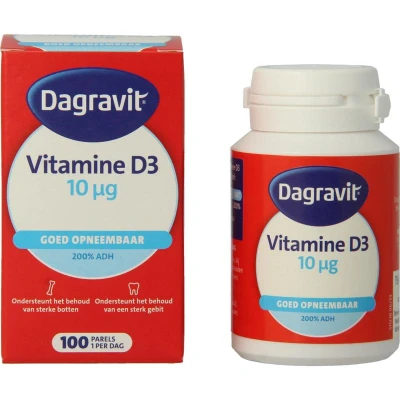 Afbeelding van Dagravit Vitamine D 10 mcg Parels