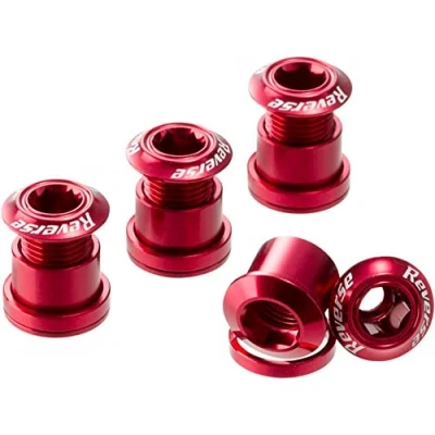 Afbeelding van Reverse Chainring Bolt Set red