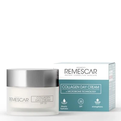 Afbeelding van Remescar collageen dagcrème SPF 20, 50 ml, anti aging gezichtscrème, verhoogt de natuurlijke collageenproductie, gezichtscrème