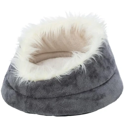 Afbeelding van Trixie Hondenmand Minou Rond Soft Edition Grijs / Lichtgrijs 47X26 CM