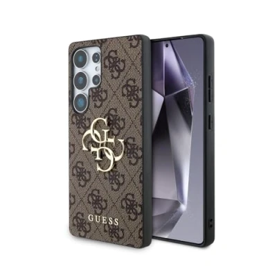 Afbeelding van CG MOBILE Sous licence Guess Coque pour S25 Ultra Marron Big 4G Logo Classic