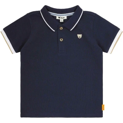 Afbeelding van Steiff Poloshirt voor kinderen, Maat: 116, Dunkelblau