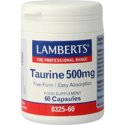 Afbeelding van Lamberts Taurine 500 mg 60 capsules