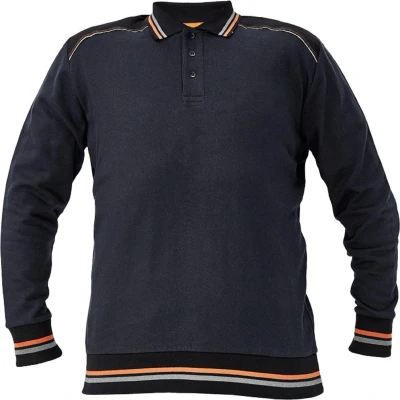 Afbeelding van Knoxfield Polo Sweater antraciet/oranje 2XL